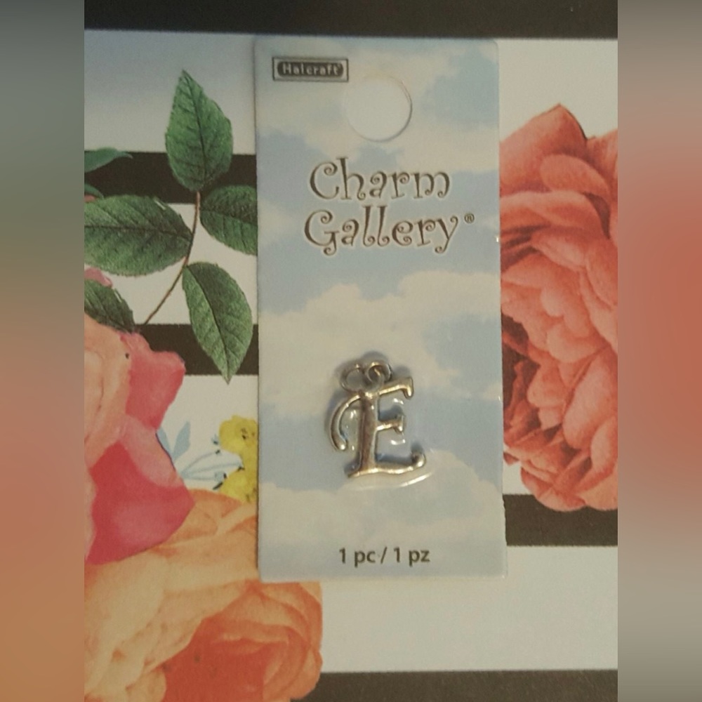 Charm Gallery Letter E Silver Pendant